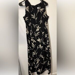 Studio 1 Dress Women’s Vintage Black Floral Zip Up Dress Size 10